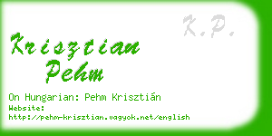 krisztian pehm business card
